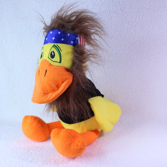 DUCK TOY FACTORY Billy Duck 15" Plush Wild‎ Beard and Hair  Patriotic Headband - Picture 7 of 8